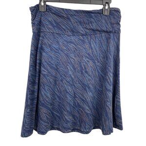 Horny Toad & Co Chaka Skirt Womens Size M Blue Tencel Organic Cotton Knit Skirt